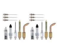 Mcnhbdgg 16pcs Grease Accessory Kit, 6 Grease Nozzles,2 Needle Dispenser, Rubber Tip Joint Nipple, Straight Nozzle & Bent Adapter
