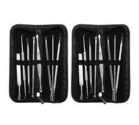 Mcnhbdgg 16x Professional Black Head Remover Tool Kit Stainless Steel Blackhead Acne Comedone Pimple Blemish Extractor