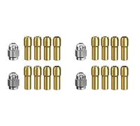 Mcnhbdgg 20Pcs Brass Collet for,Replacement 4485 Quick Change Rotary Drill Nut Tool Set 0.8/1.2/1.5/1.8/2.0/2.4/3.0/3.2mm
