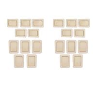 Mcnhbdgg 20PCS DIY Wood Picture Frames Unfinished Solid Wood Photo Picture Frames, for Crafts Wood, DIY Painting, Arts Projects