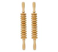 Mcnhbdgg 24 Rollers Wooden Massager Curved Exercise Roller Sticks Full Body Wood Therapy Massage Tools Muscle Pain Release