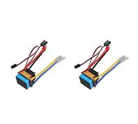 Mcnhbdgg 2X 480A Brushed ESC Single Motor with Cooling Fan Waterproof 2-4S 3 Modes 5V/3A BEC for RC Cars
