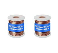 Mcnhbdgg 2X 99.9% Dead Soft Copper Wire, 20 Gauge/ 0.8 mm Diameter, 328 Feet/ 100 M, 1 Pound Spool Pure Copper Wire