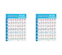 Mcnhbdgg 2X Acoustic Guitar Practice Chords Scale Chart Guitar Chord Fingering Diagram Lessons Music for Guitar Beginner,L