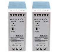 Mcnhbdgg 2X MDR-40-24V 24V 40.8W Din Rail Power Supply Ac-Dc Driver Voltage Regulator Power Suply 100V-240V