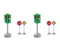Mcnhbdgg 2X Mini Traffic Signs Road Light Block with Sound LED Children Safety Traffic Light Model Kids Traffic Light Toys