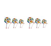 Mcnhbdgg 2X Orff Instruments Lollipop Drums 6/8/10 Inch Three Size Dance Props Percussion Instruments Hand Drum Education Toys
