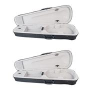 Mcnhbdgg 2X Violin Case 1/2 Size Professional Triangular Shape Violin Hard Case -Silver Inside Violin Parts New