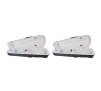 Mcnhbdgg 2X Violin Case 3/4 Size Professional Triangular Shape Violin Hard Case -Silver Inside Violin Parts New