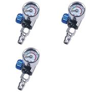 Mcnhbdgg 3pcs 1/4 Inch Mini Air Regulator Valve Tool Small Tail Pressure Gauge with Nozzle for Tool