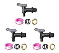 Mcnhbdgg 3pcs 3/4in Water Butt Tap Plastic Snap-Fit Hosepipe Rain Water Butts Thread Water Tap with Brass Nut