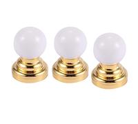 Mcnhbdgg 3X 1:12 Dolls House Miniature Globe White Ceiling LED Light Lighting Lamp with Battery