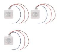 Mcnhbdgg 3X Automatic PIR 85-265V Security PIR Infrared Motion Sensor Detector Wall LED Light Outdoor 160 Degrees 10M White