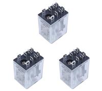 Mcnhbdgg 3X JQX-13F LY2 DC 12V Coil 8-Pin DPDT Green LED Electromagnetic Relay