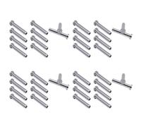 Mcnhbdgg 40Pcs Stainless Steel Stemball Swage Stud Dead Ends Threaded Stud Paired with Cable Tensioner for 1/8Inch Cable Railing