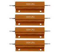 Mcnhbdgg 4X Gold Aluminum Clad Power Resistor Resistance 100W, 2 Ohm 2R