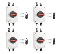 Mcnhbdgg 4X PV Solar Photovoltaic Disconnect Switch, LONQ-40 DC Isolator Solar Switch IP66 Waterproof DC1000V 32A 4P