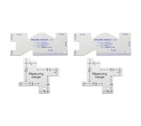 Mcnhbdgg 4X Seam Measuring Gauge Metal Quilting Tailor Ruler Template Sewing Ruler for DIY Patchwork Quilting