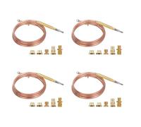 Mcnhbdgg 4X Universal Gas Stove Thermocouple with 20Pcs Nuts Heating Gas Burner Replacement Thermocouple Adaptor