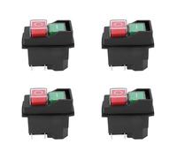 Mcnhbdgg 4X Waterproof Electromagnetic Push Button Switch 5 Pins KJD17 220-240V Coil Magnetic Power Tool Safety Switches