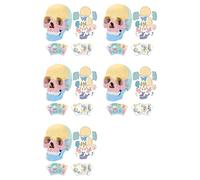 Mcnhbdgg 5 Set Anatomy Skull Model, Human Anatomy Skull Puzzle, Detachable Mini Human Skull Model, Clinic Teaching