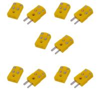 Mcnhbdgg 5X Yellow Plastic Shell K Type Thermocouple Plug Socket Connector Set