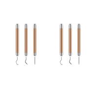 Mcnhbdgg 6 Pcs Weeding Tools for Vinyl with LED Light Set Pin Pen Weeding Tool Weeding Pen Craft Tweezers Pin Tools