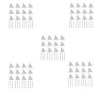 Mcnhbdgg 60Pcs Acrylic Corner Brackets with Semitransparent Screws Clear 3-Hole Right Angle Joint Brace Brackets