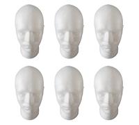 Mcnhbdgg 6X Male Wig Display Cosmetology Mannequin Head Stand Model Foam White