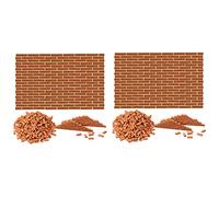Mcnhbdgg 700 Pieces Mini Bricks for Landscaping Miniature Bricks Brick Wall Small Bricks for Dollhouse Garden Parts,1/35 Scale