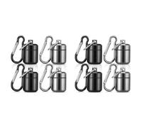Mcnhbdgg 8 Pack Ear Plug Carrying Case Keychain, Portable Keychain Pill Case, Waterproof Metal Earplug Case Small Pill Container