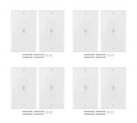 Mcnhbdgg 8 Pack Flexible Rubber Wall Grommet Insert with Decorator Wall Plate, 1-Gang Pass Through Plate for Low-Voltage Cables