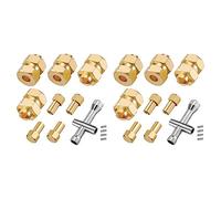 Mcnhbdgg 8Pcs Brass Extended 7mm Hex Wheel Hubs Combiner 4mm Widened for SCX24 90081 1/24 RC Crawler Car Upgrades Parts