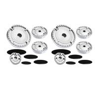 Mcnhbdgg 8X Universal Burner Crown Flame Cap Oven Cooker Hob Gas for CDA,Flame Burner Cap Crown Fits All Between Sizes Flat
