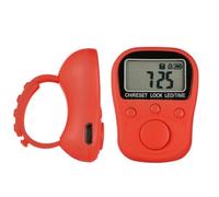 Mcnhbdgg Adjustable Finger Ring Electronic Counter 7-Channel Backlit Function Counter with Locking Rechargeable Counter Red