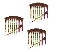 Mcnhbdgg Halloween Witch Broom Pencil Colorful Witch Broom Pens Wizard Pencil Broom Writing Pencils (36 Pieces)