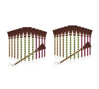 Mcnhbdgg Halloween Witch Broom Pencil Colorful Witch Broom Pens Wizard Pencil Broom Writing Pencils (24 Pieces)