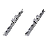 Mcnhbdgg Linear Rails and Bearings,2Pcs Linear Guide Rail 500mm +4Pcs Linear Bearing 12mm Slide Blocks SBR12UU