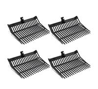 Mcnhbdgg Manure Fork Replacement Head, Pitchfork Head, Horse Manure Rake, for Picking Up Manure, Stable Waste Removal,Black,4Pcs