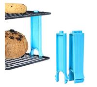 MCNULGUR Wire Rack Stacker, Pack of 4 - Organize Your Baking with Space-Saving Ease (Blue, Medium)