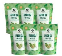 Mcnulty Pouch Korean Fruit & Tea Pouch Drinks - Refreshing Ready-to-Drink Juices - 190ml (Pack of 6) - Convenient & Portable (Pack of 6, Apricot Ade)
