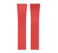 MCNVNEFSAW 18-19mm Watch Fold Deployant Clasp Double Click Spring Fast Release Stainless Steel 316L Strap Folding Buckle watch band(Red No buckle,19mm)