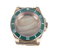 MCNVNEFSAW 40mm Fashion RoseGold Watch Case Sapphire Glass Ceramic Bezel Fit For Seiko NH35 NH36 NH34 4R36 2824 8215 Movements watch case(Glass Bottom Cover 1,Miyota 8215 8205)