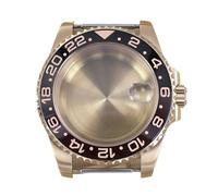 MCNVNEFSAW 40MM Rose gold watch 316L Steel case Ceramic bezel For NH35 NH36/34 4R36 8215 2824 movts Sapphire watch case(Two tone bezel 1,Miyota 8215 8205)