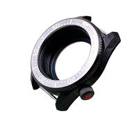 MCNVNEFSAW Black SPB185 SPB187 Watch Case Fit For NH35 NH36 Movement Transparent Back Cover Green Luminous insert Spb185 Cases watch case(A,Mineral Glass Case)