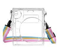 MCNVNEFSAW Camera Bag PU Leather Shoulder Strap Camera Bag PVC Protective Case Fit For FUJIFILM Fit For Instax Mini 90 Neo Classic camera bag(PVC transparent case)