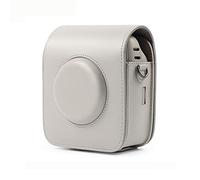 MCNVNEFSAW Camera Bags PU Leather Retro Shoulder Strap Bag Camera Protective Case Fit For FUJIFILM Instax Fit For SQUARE SQ20 SQ10 camera bag(Smokey White)