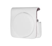 MCNVNEFSAW Camera Protective Cover Brown/pink/black PU Leather Bag With Shoulder Strap Camera Bag Fit For Fujifilm Fit For Square SQ6 Instant Film camera bag(White)