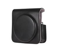 MCNVNEFSAW Camera Protective Cover Brown/pink/black PU Leather Bag With Shoulder Strap Camera Bag Fit For Fujifilm Fit For Square SQ6 Instant Film camera bag(B)