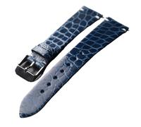 MCNVNEFSAW Handmade Genuine Leather Strap, Glossy Crocodile Leather Strap, 18 19 20 21 22MM Vintage Style Garden Pattern Quick Rel watch band(B Colour,20mm)